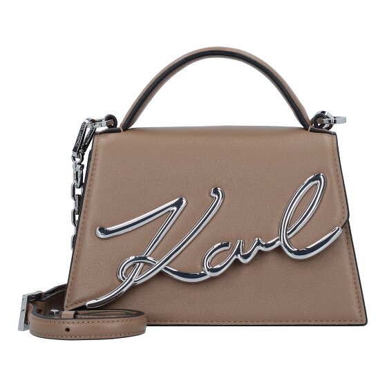 Karl Lagerfeld Signature 2.0 Handbag Leather 21 cm brown