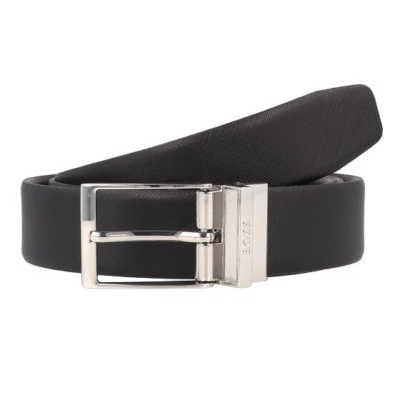 Boss Ofede Belt Leather black,grey individually shortenable