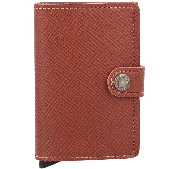 Secrid Miniwallet Saffiano credit card holder RFID leather 6.5 cm brown