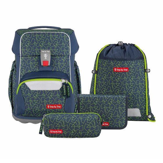 Step by Step Basis School bag set 4-piece green