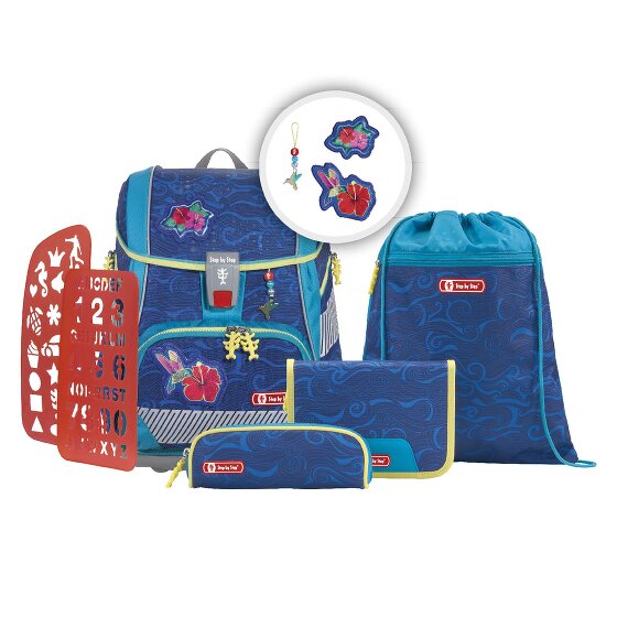 Step by Step 2in1 Plus Reflect school bag set 6pcs. blue