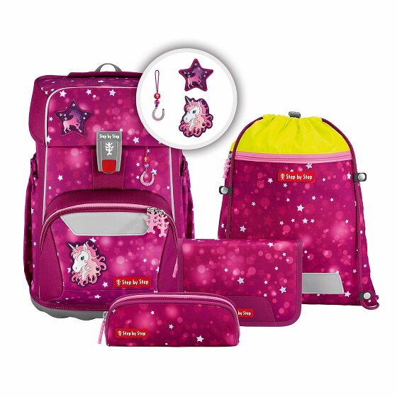 Step by Step Giant School bag set 5-piece hot pink