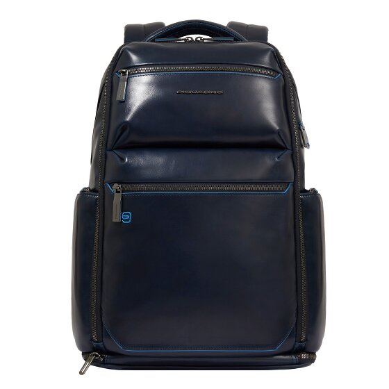 Piquadro Blue Square Business backpack RFID protection Leather 42 cm Laptop compartment blue