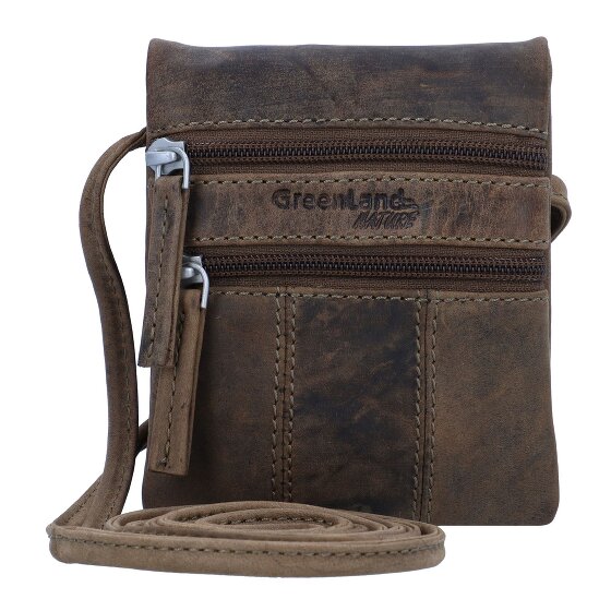 Greenland Nature Stone shoulder bag leather 12 cm grey