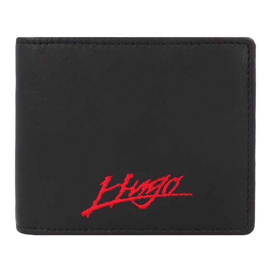 Hugo Handwritten Wallet Leather 11 cm black