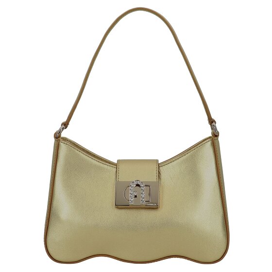 Furla 1927 Shoulder Bag Leather 22.5 cm gold coloured