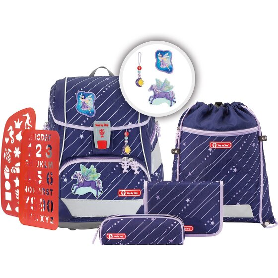 Step by Step 2in1 Plus School Bag Set 6pcs. purple