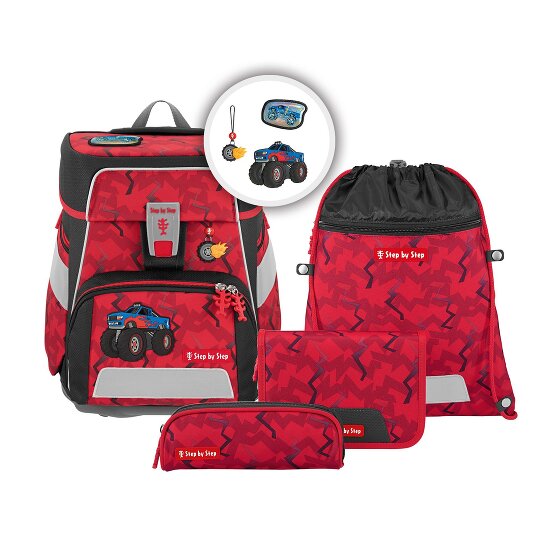 Step by Step Space school bag set 5 pieces red