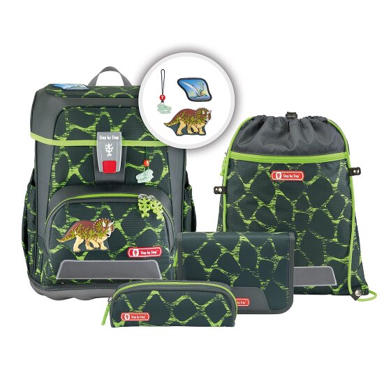 Step by Step Cloud school bag set 5pcs. green