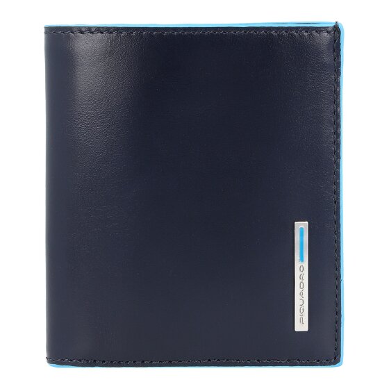 Piquadro Blue Square wallet leather 8.5 cm blue