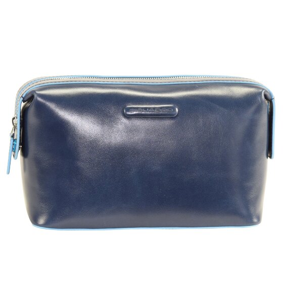 Piquadro Blue Square Toilet bag Leather 23 cm blue