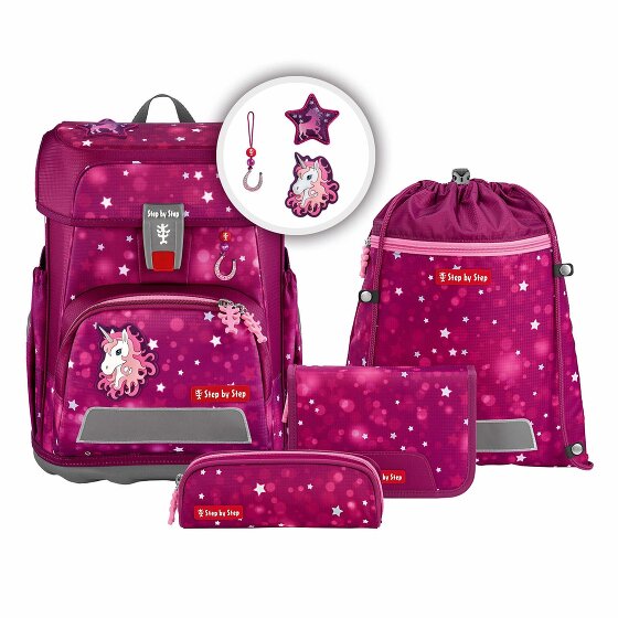 Step by Step Cloud School bag set 5-piece hot pink