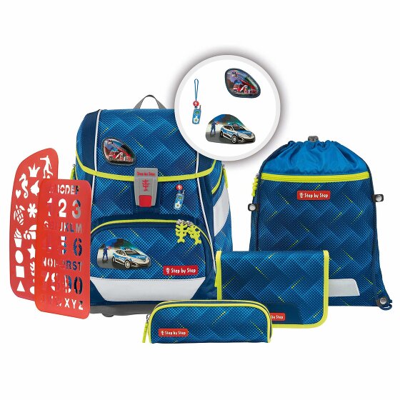 Step by Step 2in1 Plus School Bag Set 6pcs. blue