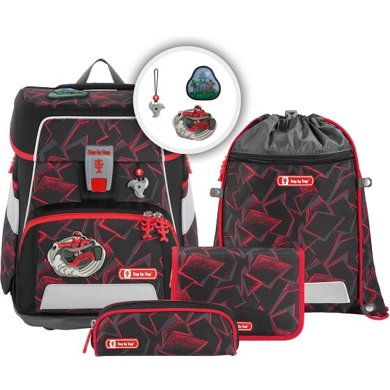 Step by Step Space school bag set 5pcs. red