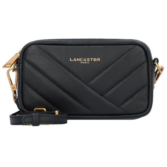 Lancaster Soft Matelassé shoulder bag leather 19 cm black