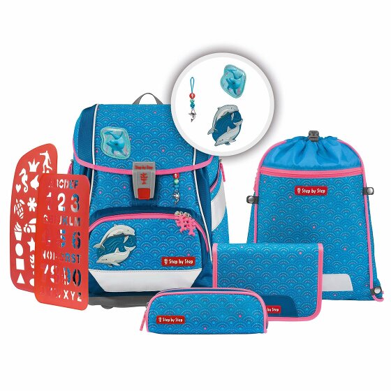 Step by Step 2in1 Plus School Bag Set 6pcs. blue