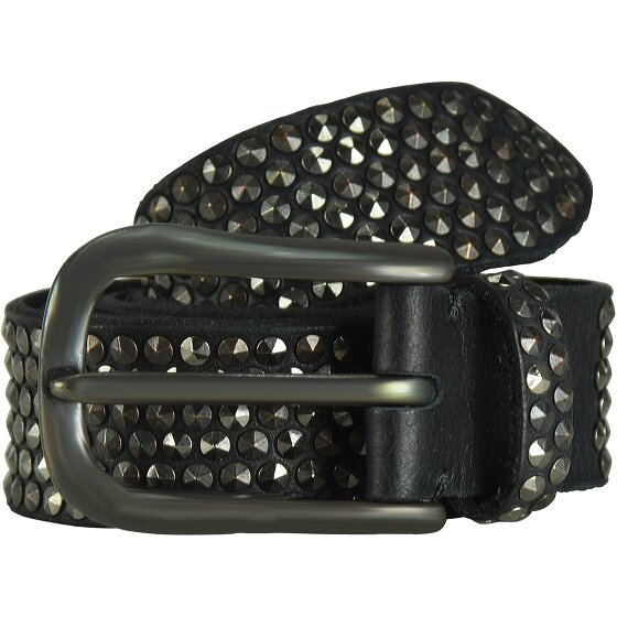 b.belt Studded belt II leather black 100 cm