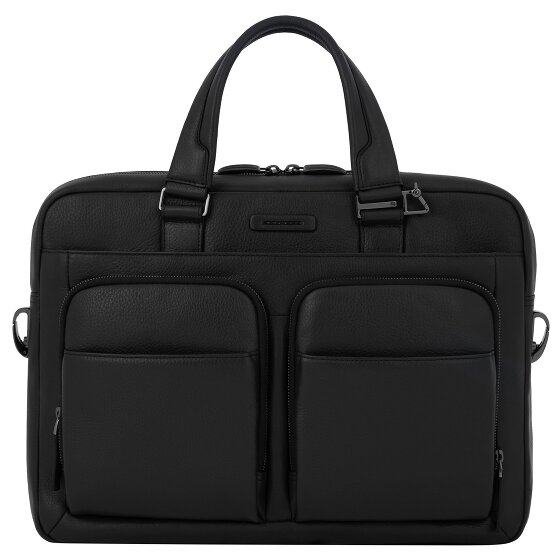 Piquadro Modus Briefcase Leather 39.5 cm Laptop compartment black