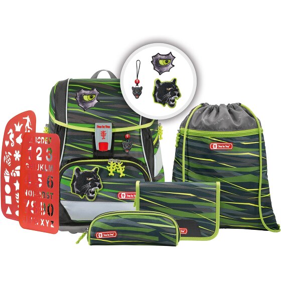 Step by Step 2in1 Plus School Bag Set 6pcs. green