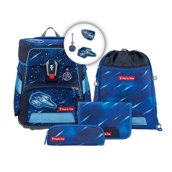 Step by Step Space Reflect school bag set 5 pieces blue