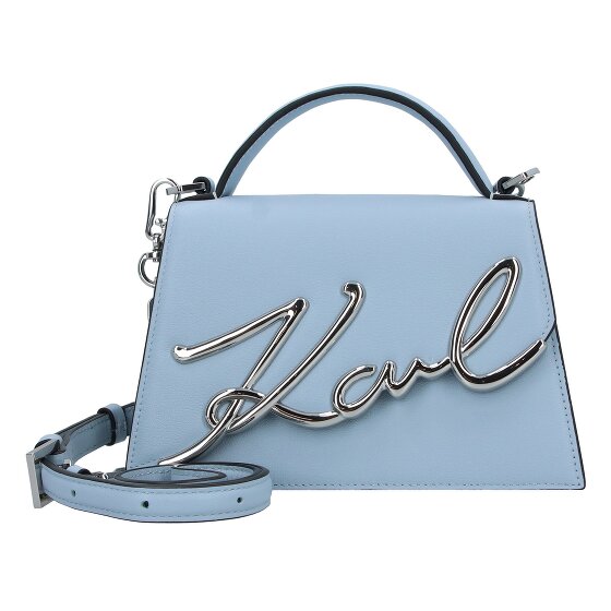 Karl Lagerfeld Signature 2.0 Handbag Leather 21.5 cm blue